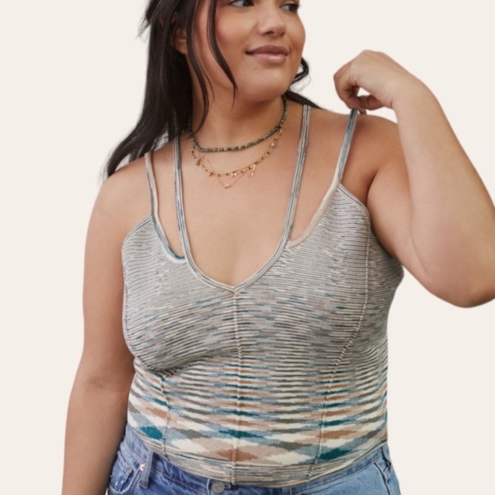 NWT Anthropologie The Reed Knit Sweater Corset Top size XL